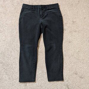 GAP Skinny Ankle Black Stretch Denim Mid-Rise Jeans; Size 10R